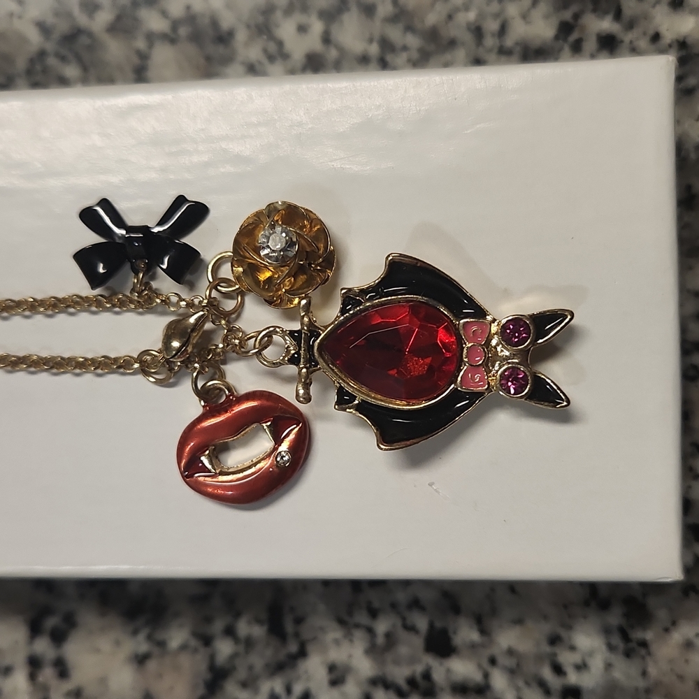 Betsy johnson Vampire Bat Necklace